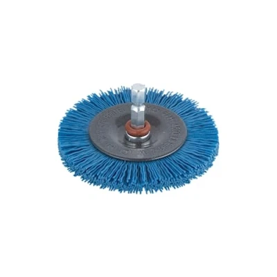 Abbildung von wolfcraft 1 Nylon Scheibenbürste 6 mm blau Durchmesser 75 2726000