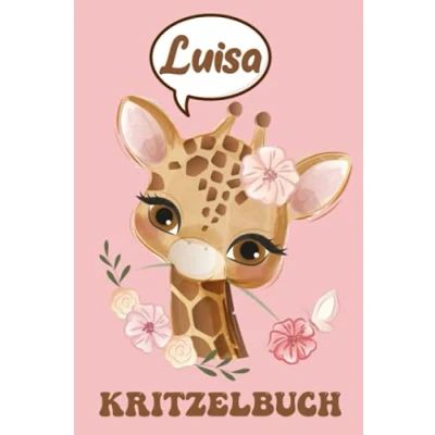 Abbildung von Luisa: personalisiertes Kritzelbuch Malbuch blanko A5 zum Malen, Zeichnen, Kritzeln
