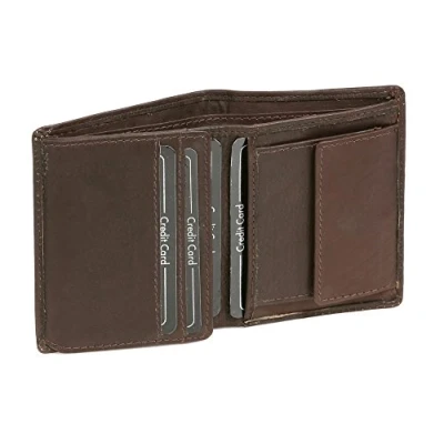 Abbildung von LEAS Classic Collection Mini Kombibörse in Volllederaustattung Hochformat Echt Leder, braun