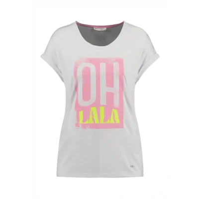 Abbildung von Key Largo Ohlala Round Tshirt print, Damen, Größe: Large, White