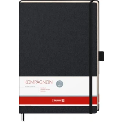 Abbildung von Brunnen 105528605 Notizbuch Kompagnon Klassik (Hardcover, 21 x 29,4 cm, unliniert, 192 Seiten) 1 Stück, schwarz