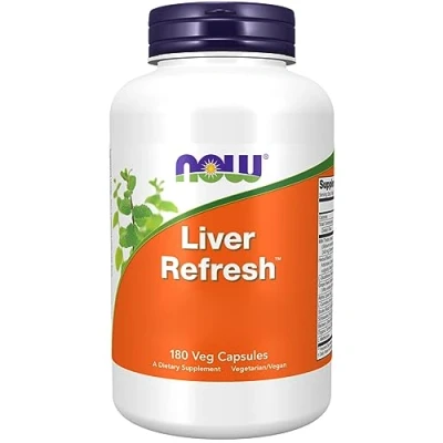 Abbildung von Now Foods, Liver Refresh, mit Mariendistel, Schisandra uvm, 180 vegane Kapseln, Laborgeprüft, Sojafrei, Glutenfrei, Vegetarisch, Ohne Gentechnik