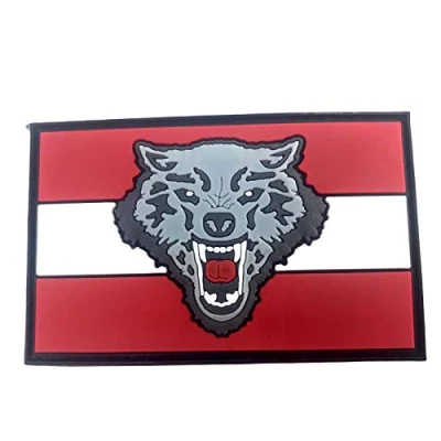 Abbildung von Österreich Österreicher Wolf Flagge Cosplay Airsoft PVC Klett Emblem Abzeichen Patch