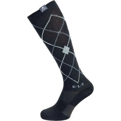 Abbildung von ELT Reitsocken Argyle Schwarz/Blau