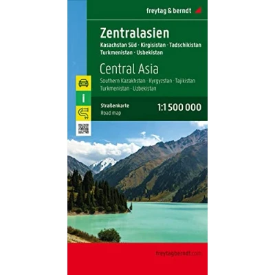 Abbildung von Zentralasien Kasachstan Süd Kirgisistan Tadschikistan Turkmenistan Usbekistan, Autokarte 1:1,5 Mio.: Wegenkaart 1:1 500 000