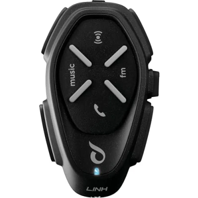 Abbildung von Interphone LINK 2 Stück Bluetooth Kommunikationssystem für Motorräder Bis zu Reiters, 300Mt Reichweite 20 Std Sprechzeit, 40 Tage Standby Zeit Radio GPS MP3 Waterproof