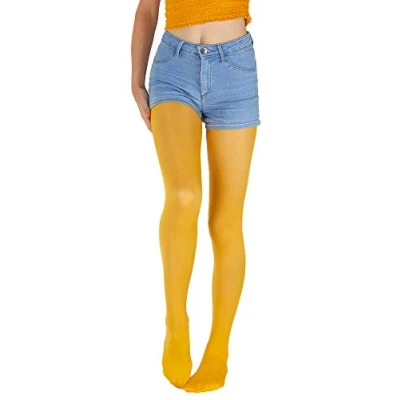 Abbildung von Giulia Gelb Feinstrumpfhose Mädchen Kinder Microfaser Semitransparent Farbig Ketty 40 Den Yellow Moon 152 158