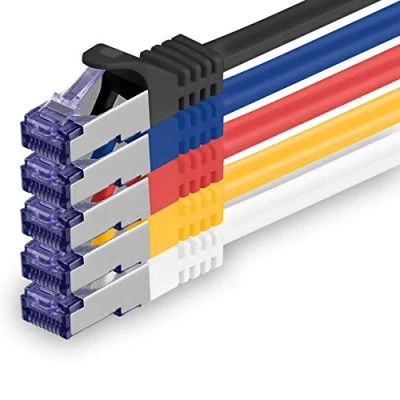 Abbildung von 1aTTack.de 5x 1.5 M CAT7 Netzwerkkabel 10 Gigabit RJ45 Patchkabel Ethernet Kabel (SFTP PIMF LSZH CU) für DSL LAN Switch Modem Router Patchpanel CAT6 CAT5 mehrfarbig
