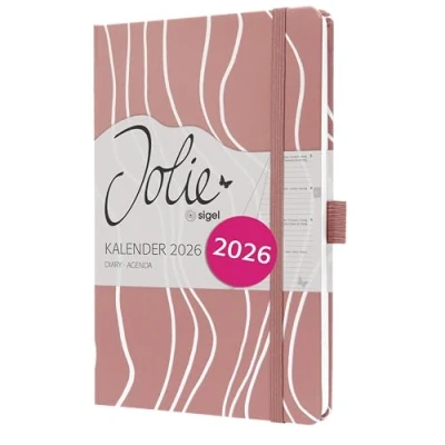 Abbildung von SIGEL J6351 Wochenkalender 2026 ca. A5, Rosy Meringue, Hardcover, Gummiband, Stiftschlaufe, Einstecktasche, 174 Seiten, vegan, Buchkalender, Terminplaner Kalenderbuch Jolie