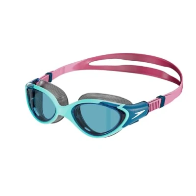 Abbildung von Speedo Biofuse 2.0 Womens Schwimmbrille, Damen, Größe: One Size, Marine blue/peacock/funny pink/hot mauve/aqua blue