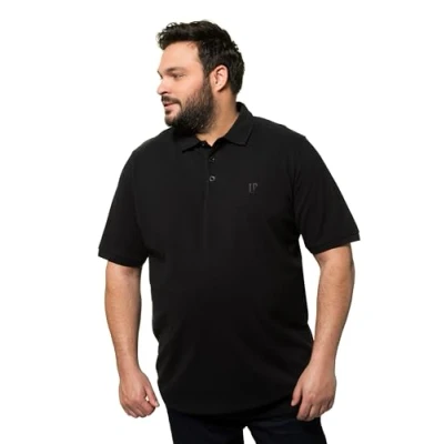 Abbildung von JP 1880 Herren Bauchfit Polohemd, Schwarz, 9XL EU