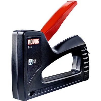 Abbildung von Novus Handtacker J 13, Hobby Tacker aus ABS Kunststoff, Unterlademechanik, Griffverriegelung, für 4 10 mm Klammern