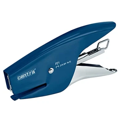 Abbildung von Esselte Centra Heftzange P21, kompatibel mit Heftklammern 21/4 mm, blau, 626152