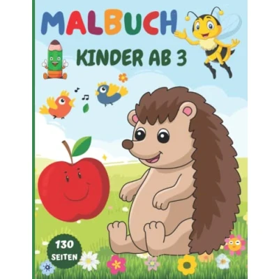 Abbildung von Malbuch für Kinder ab 3 Jahren: Beschäftigung 3,4,5,6 Jahre: Ausmalen, Ausschneiden, Kritzeln, Zeichnen, Schreiben Kritzelbuch, Bastelbuch, Ausmalbuch Geschenk Jungen Mädchen