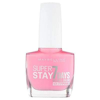 Abbildung von Maybelline New York Make Up Superstay Nailpolish Forever Strong 7 Days Finish Gel Nagellack Flushed Pink/Non Stop Pink Farblack Mit Ultra Starkem Halt Ohne UV Lampe In Intensivem Rosa, 1 X 10 Ml