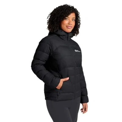 Abbildung von Jack Wolfskin Ather Hoody Daunenjacke, Damen, Größe: Medium, Black