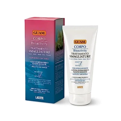 Abbildung von Guam, Bioactivity Anti Dehnungsstreifen Körpercreme, Behandlung mit Guam Meeresalgen und Glykolsäure, elastifizierende, reparierende Wirkung, Made in Italy, 150 ml Packung