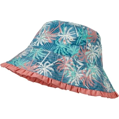 Abbildung von Playshoes Mädchen UV Schutz Sonnenhut Bademütze Kopfbedeckung, Palmen, 51