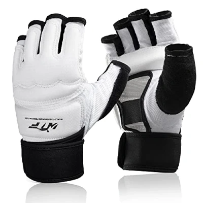 Abbildung von Taekwondo Kampfsport Handschuhe, LangRay Boxhandschuhe Punchinghandschuhe MMA Handschuhe für Sparring Martial Arts, Boxsack Trainingshandschuhe Erwachsene und Kinder