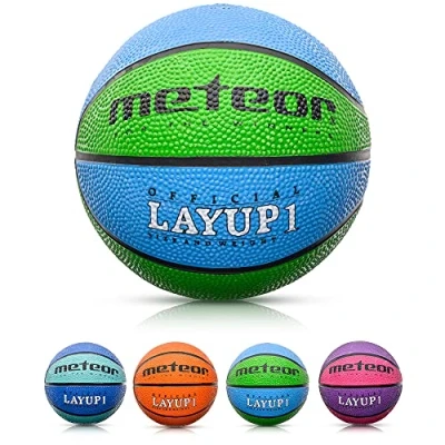 Abbildung von meteor Layup Kinder Mini Basketball ideal auf die Jugend Kinderhände von 4 8 Jährigen abgestimmt idealer für Ausbildung weicher mit griffiger Oberfläche