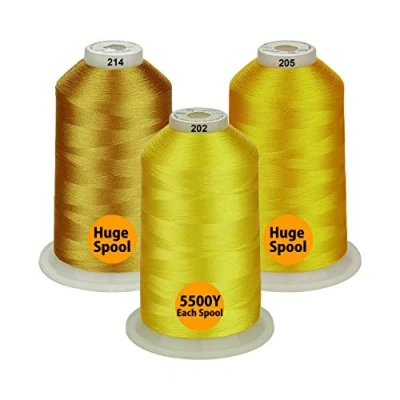 Abbildung von Simthread 26 Auswahlen Packungen von Polyester Stickmaschinengarn, riesige Spule 5500Y für Näh Stickmaschinen Golden Series
