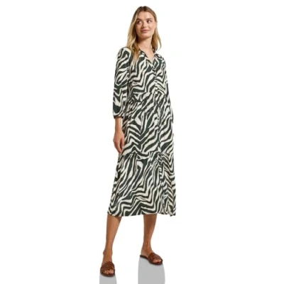 Abbildung von STREET ONE Damen A144561 Gemustertes Volant Kleid, Pine Grove Green, 46