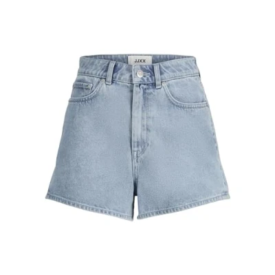 Abbildung von JJXX Damen Jxnany Mini Hw Denim Shorts Dnm Sn, Light Blue Denim/Detail:bleached, S