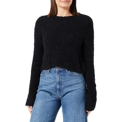 Abbildung von ONLY Damen Onlsima Ls O neck Knt, Schwarz, S