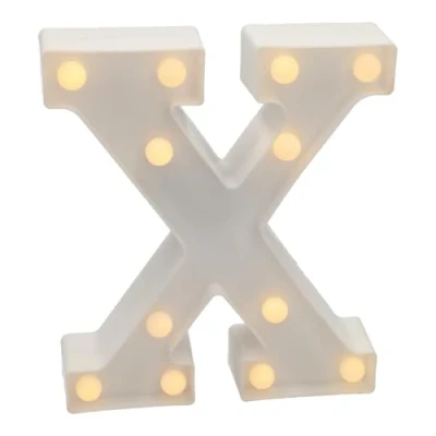 Abbildung von JANDEI Warmes Licht LED Zahlen und Buchstaben für Dekoration Atmosphäre, leuchtendes Herz, Nachtlichter, Geburtstage, Hochzeiten, Schaufenster. Sie funktionieren mit AA Batterien (X)