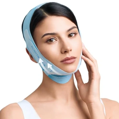 Abbildung von PLANTIFIQUE Kinnmaske Doppelkinn Wiederverwendbar Atmungsaktive V Line Gesichtsmaske Chin Strap Shape Face Mask