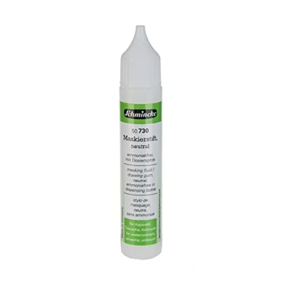 Abbildung von Schmincke Maskierstift neutral, 25 ml, 50 730 005, Dosierstift, farblose Maskierflüssigkeit zum Abdecken von Bildstellen auf Aquarellpapier, glattem Zeichenkarton, ammoniakfrei