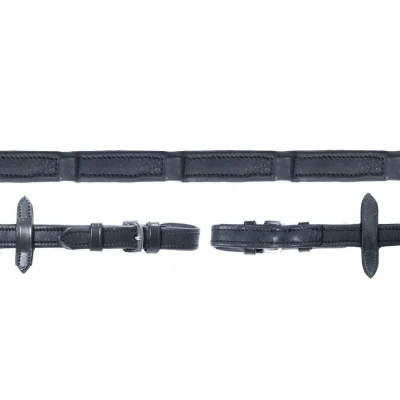 Abbildung von Schockemöhle Zügel Durasoft 18mm Weit Schwarz/Silber WB