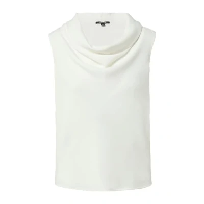 Abbildung von comma Jersey Top mit Wasserfall Ausschnitt weiß 46