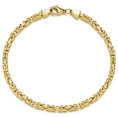 Abbildung von Materia Vergoldetes Armband Herren 21cm Königskette 925 Sterling Silber SA 152