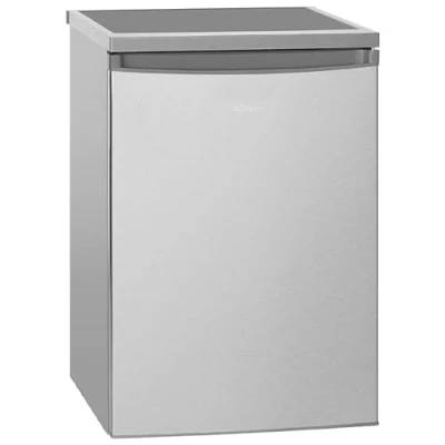 Abbildung von Bomann® Kühlschrank ohne Gefrierfach mit 133L Nutzinhalt 3 Ablagen klein m. Gemüsefach &amp; wechselbarem Türanschlag Tischkühlschrank leise H:84.5 x B:56 T: 57.5cm VS 2185.1 inox
