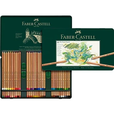 Abbildung von FABER CASTELL 112160 Buntstifte Set Pitt Pastell, 60er Metalletui