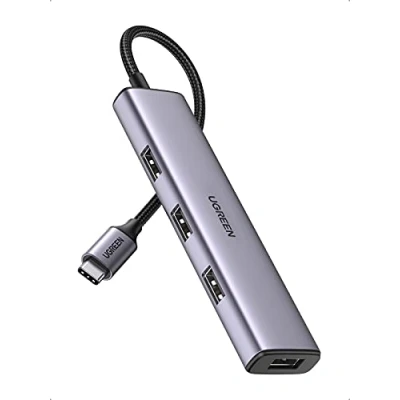 Abbildung von UGREEN USB C auf Adapter Ultra Slim Hub mit 4 Port 3.0 kompatibel iPhone 15/15Pro,MacBook Air/Pro, iPad Pro/Air, Surface Pro, Galaxy Tab S8/S7, S23/S22 und mehr Typ Geräten
