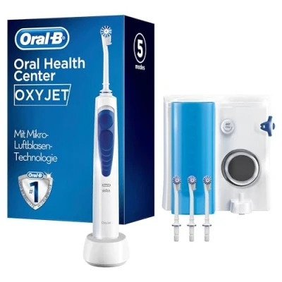 Abbildung von Oral B MD 20 Munddusche, professionell, mit Oxyjet, 4 Aufsätze