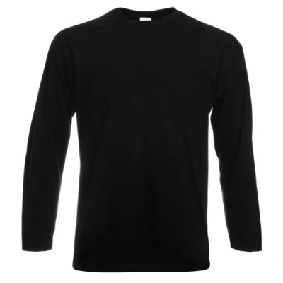 Abbildung von Fruit of the Loom Langarm T Shirt 610380 Gr. S, schwarz
