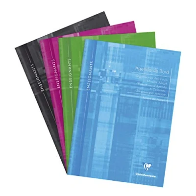 Abbildung von Clairefontaine 3069C Klassenheft zur Übertragung von Schulnoten, 6 Spalten (36 Zeilen/Woche), DIN A4 21x29,7 cm, 36 Blatt (19 Wochen), 90g, sortierte Farben, 1 Stück