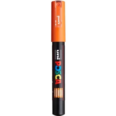 Abbildung von uni ball 186715 POSCA Marker mit extra feiner Rundspitze, orange