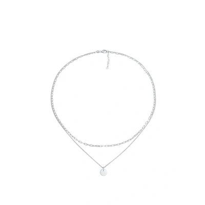 Abbildung von Elli Layer LOOK Basic Halskette, Damen, Größe: 42, Silber