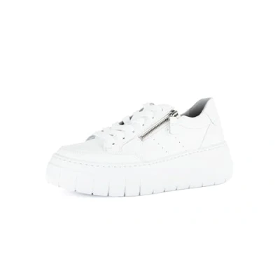 Abbildung von Gabor Damen Low Top Sneaker, Frauen Halbschuhe,Best Fitting,Turnschuhe,Laufschuhe,schnürschuhe,schnürer,Ugly Sneaker,Weiss,38 EU / 5 UK