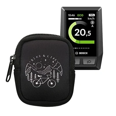 Abbildung von kwmobile Tasche kompatibel mit Bosch Kiox/Kiox 300 Bike GPS Hülle Life Weiß Schwarz