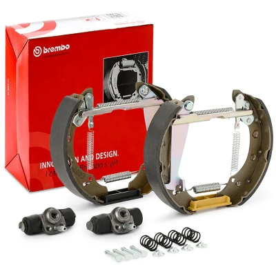 Abbildung von BREMBO KIT &amp; FIT K 85 029 Bremsensatz, Trommelbremse VOLKSWAGEN: Polo IV Hatchback, GOLF 3, Lupo / 3L, AUDI: A2, 80 B3, SEAT: Arosa