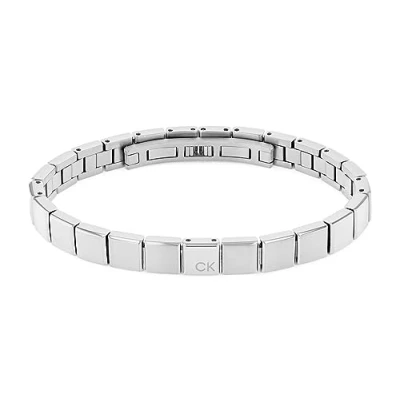 Abbildung von Calvin Klein Armband mit Knebelverschluss für Herren Kollektion MINIMALISTIC SQUARES aus Edelstahl oder Leder