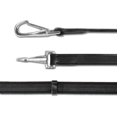 Abbildung von Waldhausen Zügel X Line 19mm Anti Slip Karabin. Schwarz Pony