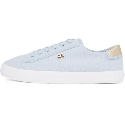 Abbildung von Tommy Hilfiger Damen Vulcanized Sneaker Canvas Lace Up Elegant, Blau (Breezy Blue), 40