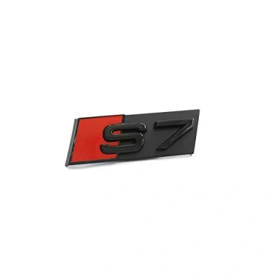 Abbildung von Audi 4K8071805 Schriftzug S7 schwarz/rot Tuning Exclusive Kühlergrill Clip Black Edition Emblem