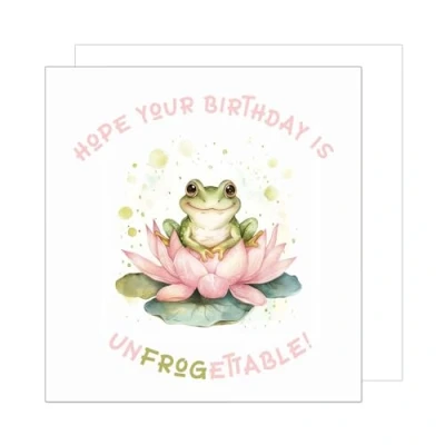 Abbildung von Edition Seidel Premium quadratische Geburtstagskarte mit Umschlag. Glückwunschkarte Spruch Happy Birthday Billet Karte für Frau Kids Mädchen Frosch Humor (GQ232 SW024)